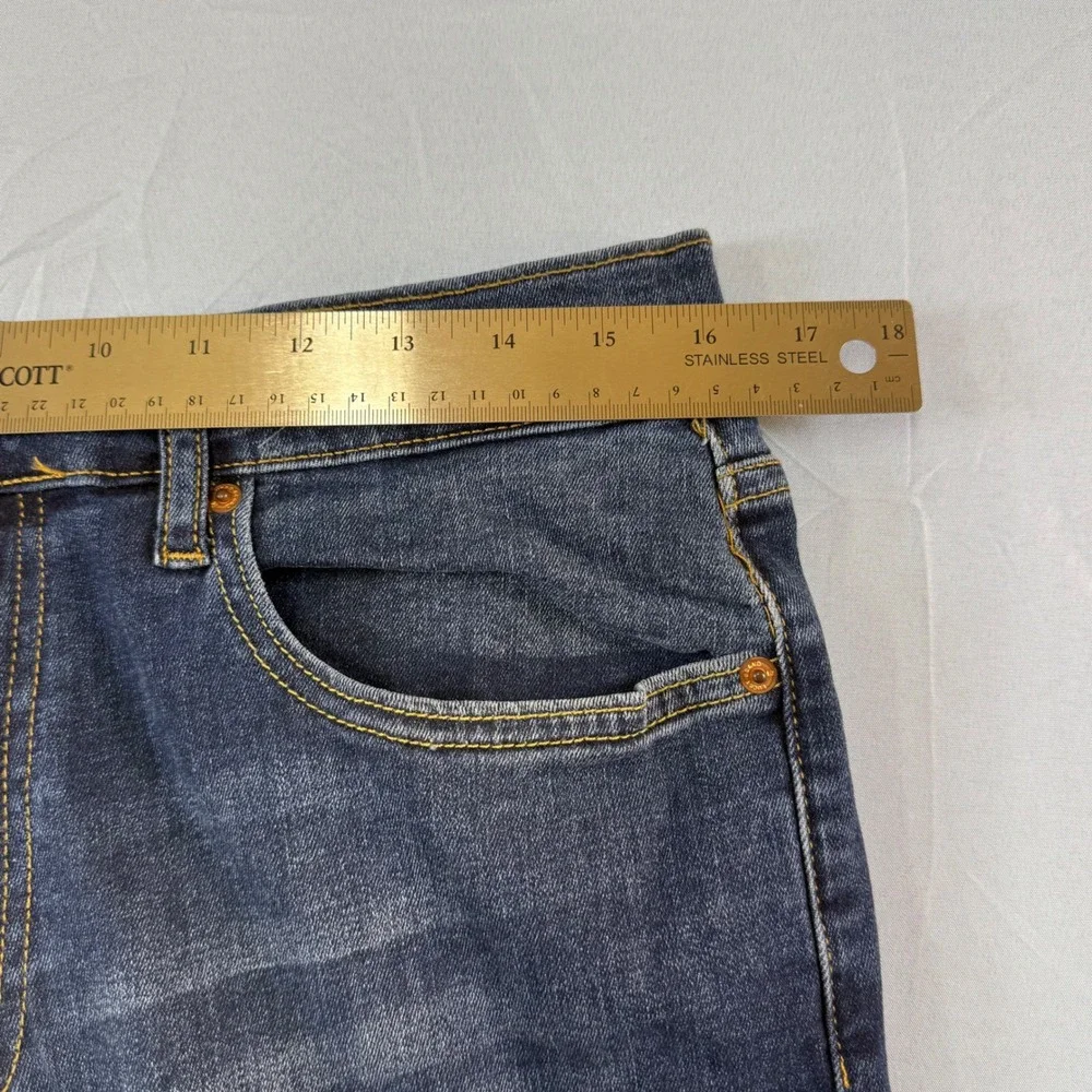 Lucky Brand 121 Slim Straight Mens Jeans 32x30 Dark Wash Blue Stretch Denim